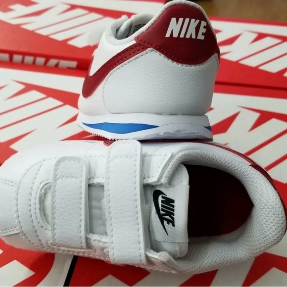 NIKE TODDLER  CORTEZ BASIC SL (TDV) 904769 103 WHITE / VARSITY RED 3C - Picture 3 of 8